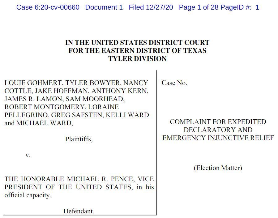 https://www.scribd.com/document/489309963/Gohmert-v-Pence-lawsuit